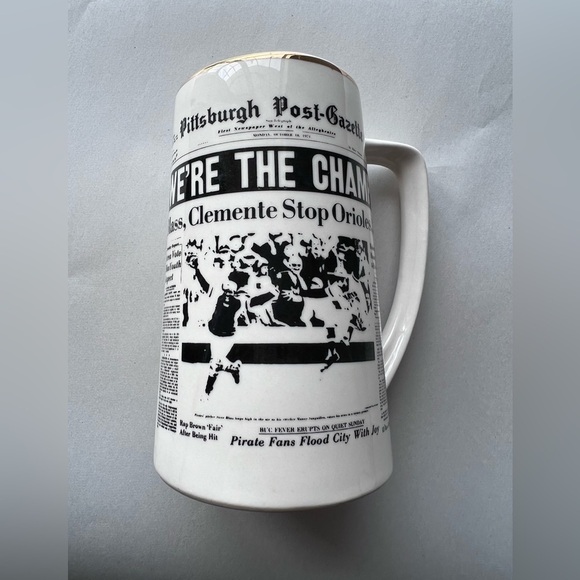 Vintage Pittsburgh Pirates “We're the Champs” World Series Stein 1971 - Picture 1 of 4